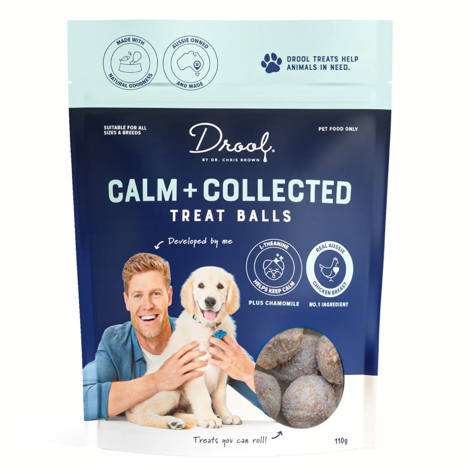 Drool Dr. Chris Brown Calm Collected Dog Treat Balls Peticular