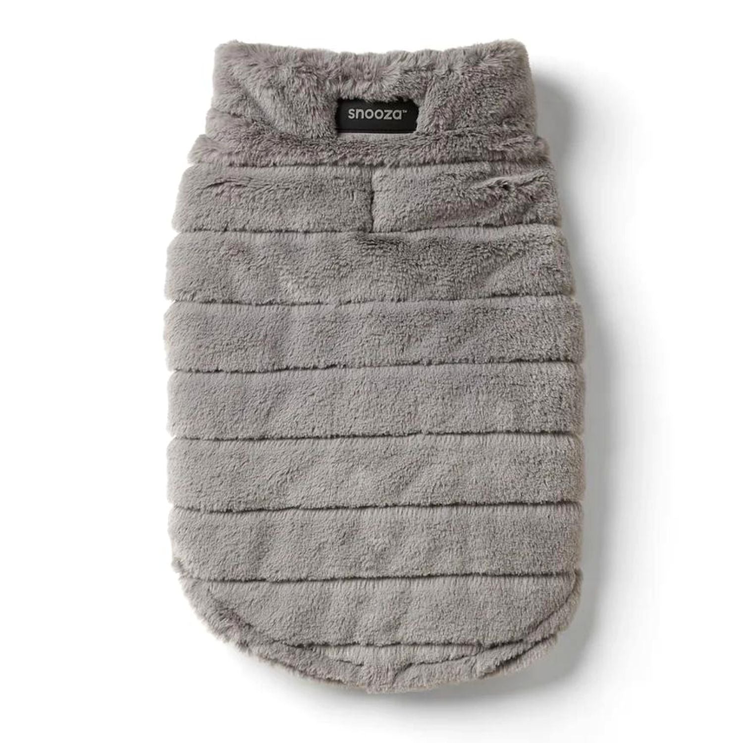 Grey faux fur puffer on sale jacket