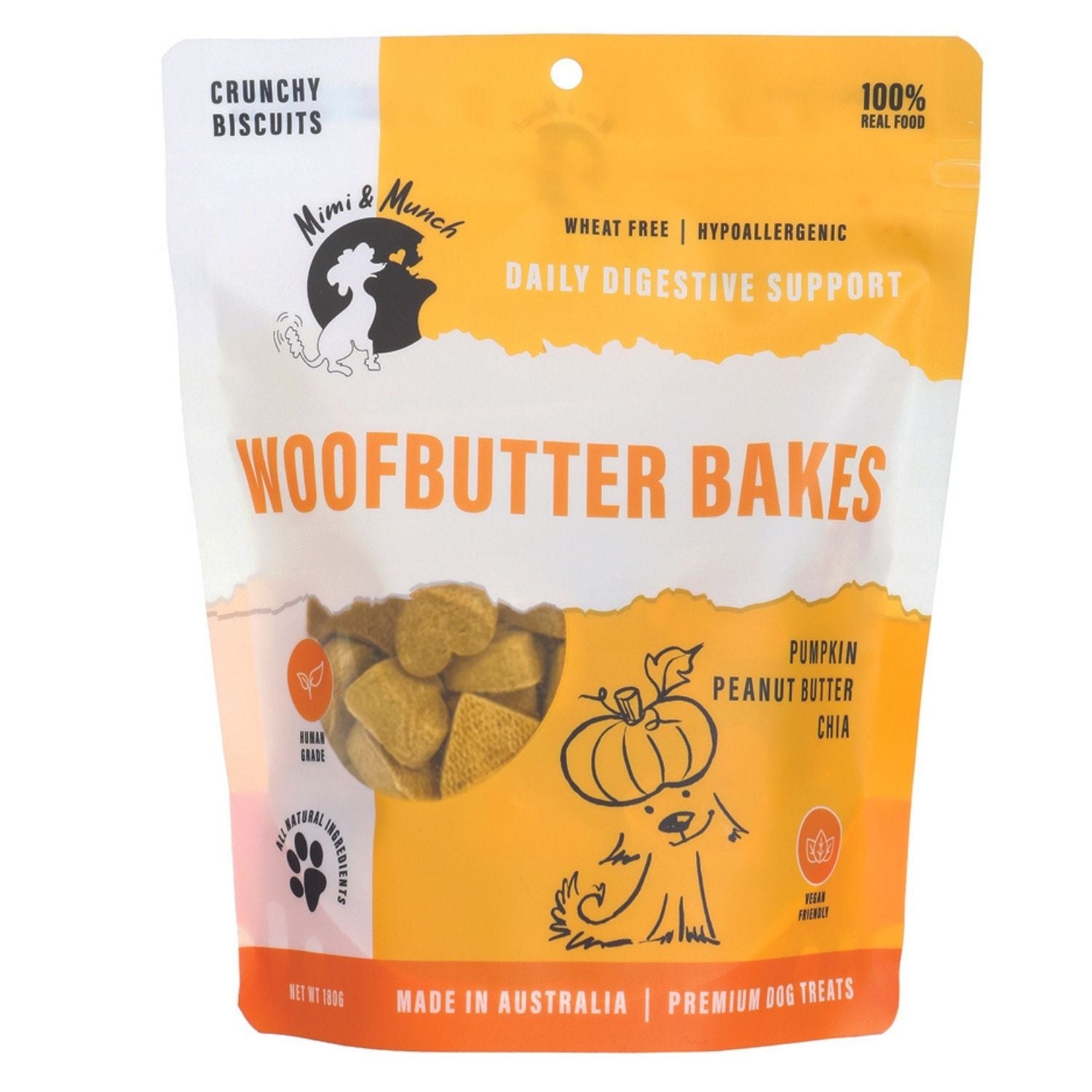 Mimi & Munch | Woofbutter Peanut Butter & Pumpkin Bakes Dog Cookies ...