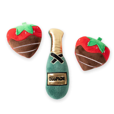 Champagne & Strawberries Mini Dog Toys