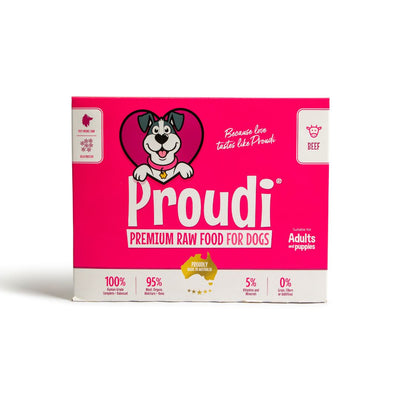 Proudi Frozen Raw Dog Food | Beef