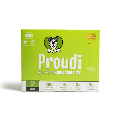 Proudi Frozen Raw Dog Food | Lamb