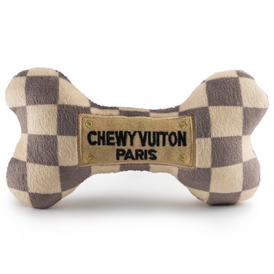 Dog Diggin Designs Toy w/Squeaker - Chewy Vuitton Brown/gold. Size LARGE!!!