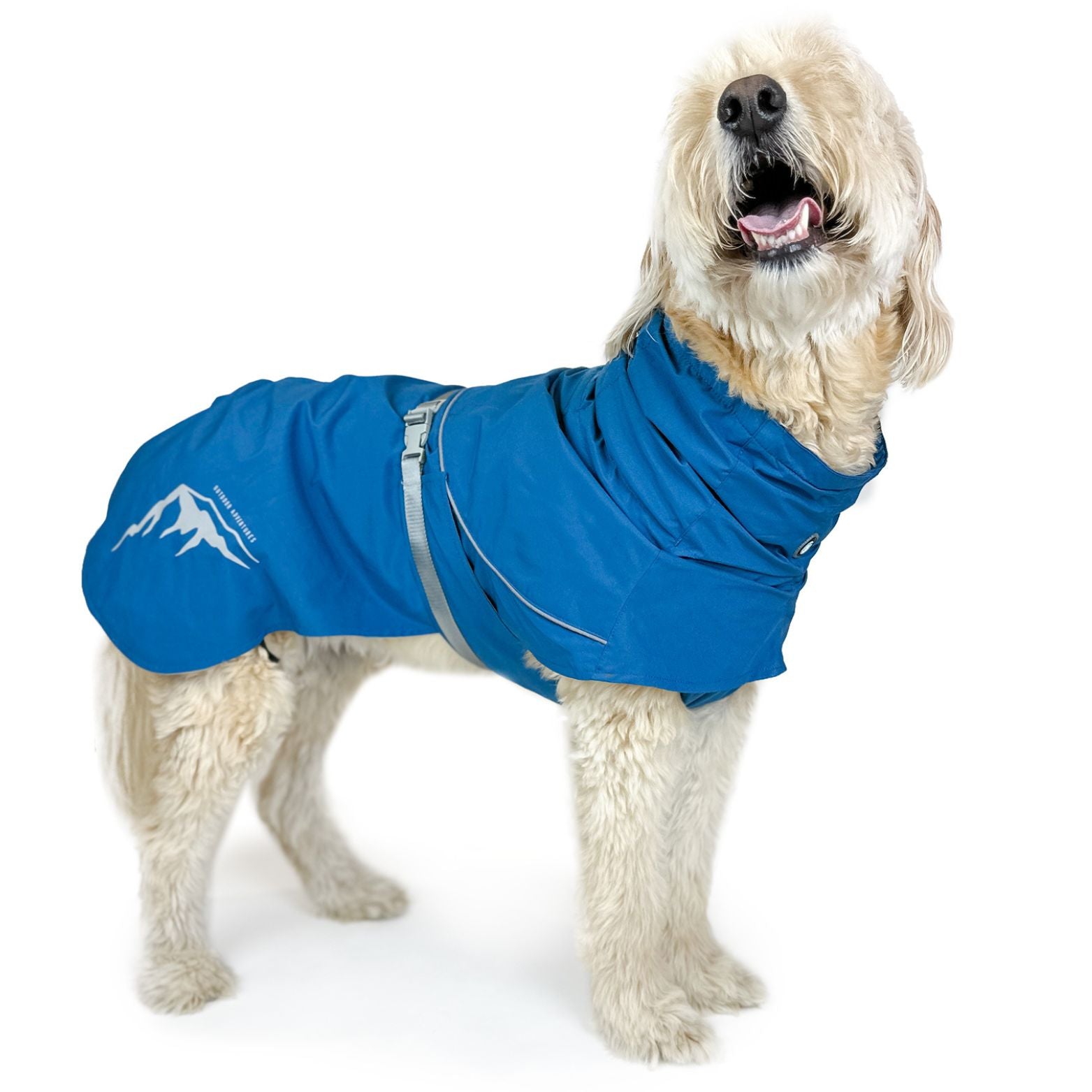 Huskimo | Peak Dog Raincoat | Fjord Blue – Peticular