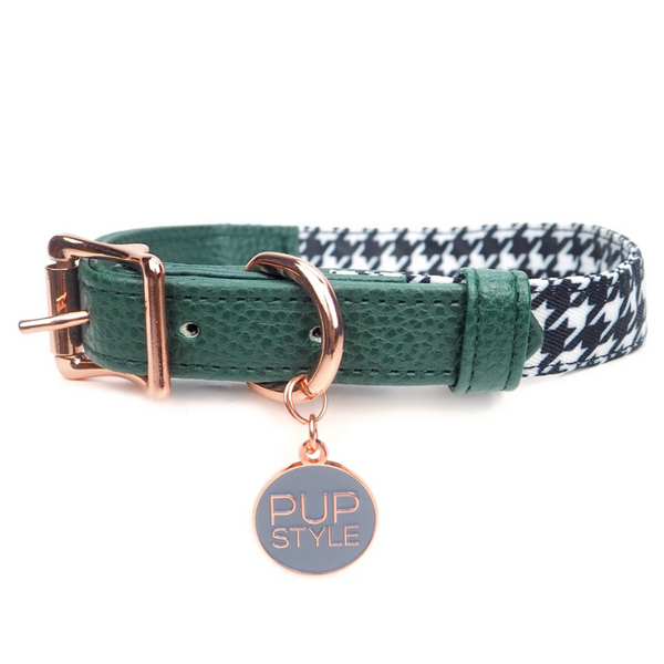 PUPSTYLE Emerald Envy City Dog Collar Peticular