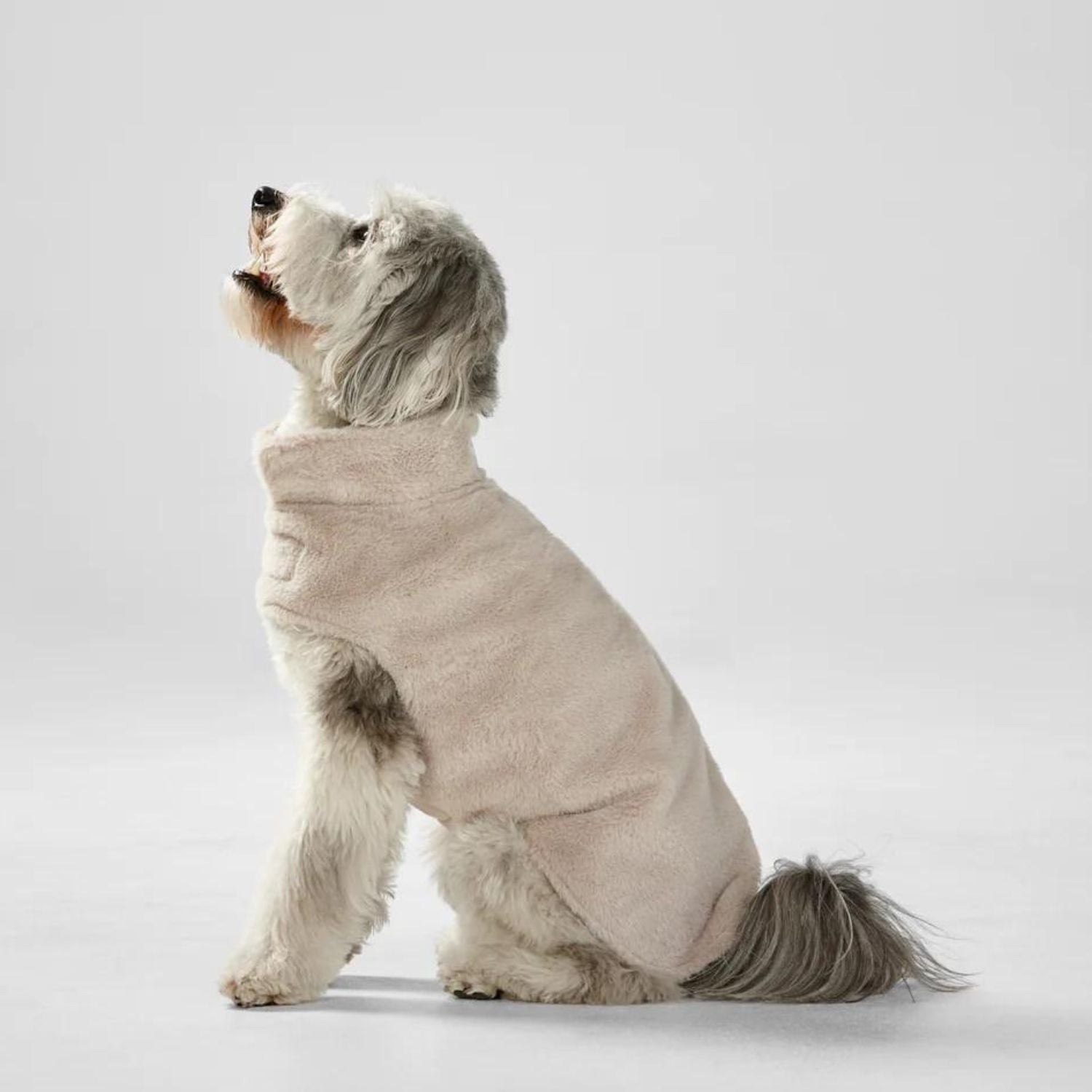 Snooza | Faux Fur Dog Coat Jumper Wrap Vest | Latte – Peticular