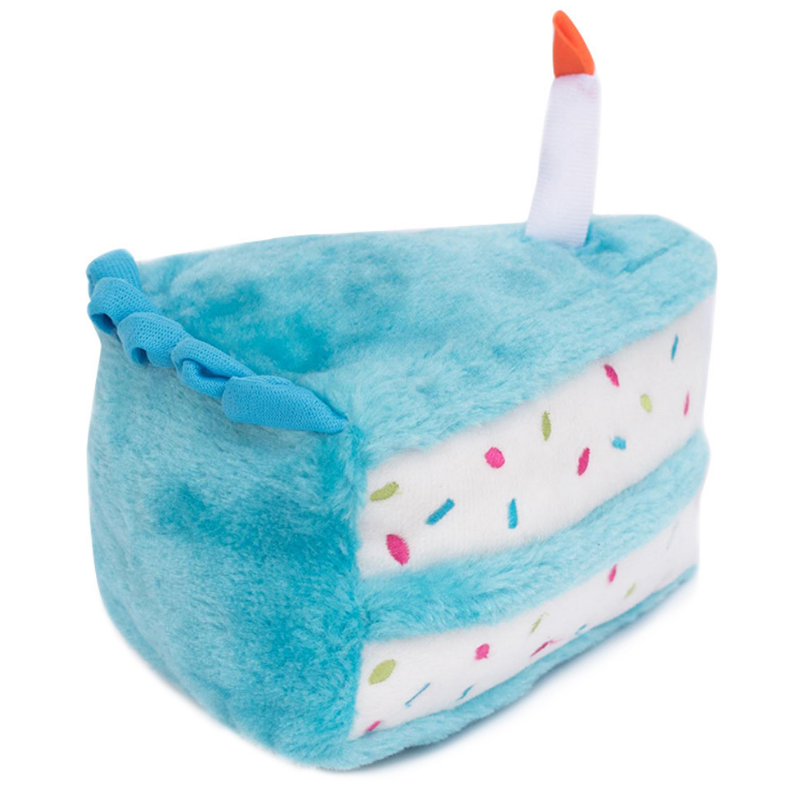 Zippy Paws | Birthday Cake Plush Dog Toy | Blue – Peticular